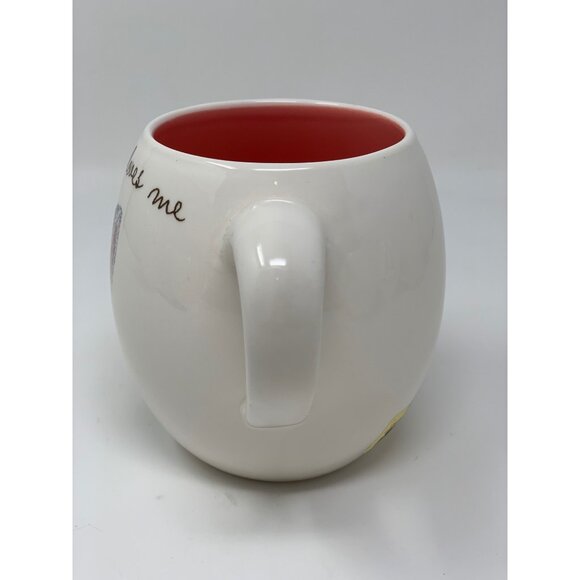 Rae Dunn Artisan Collection Bunny Mug Cup Some Bunny Loves Me White Pink Ceramic - Picture 7 of 8
